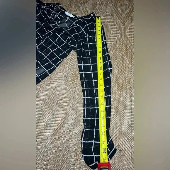 Lush Women's Sheer Black and White Checkered Blouse, Long Sleeve, Size M, NWT - Picture 8 of 10